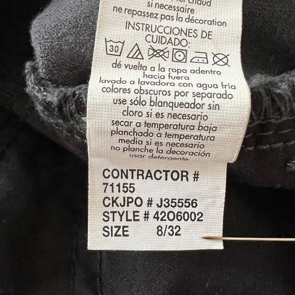 Calvin Klein Womens Straight Leg Corduroys Dark Green Size 8 Boho Goblincore - Picture 8 of 9